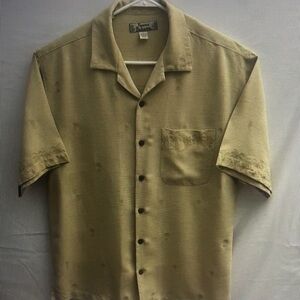 Men's Beige Short Sleeve Shirt